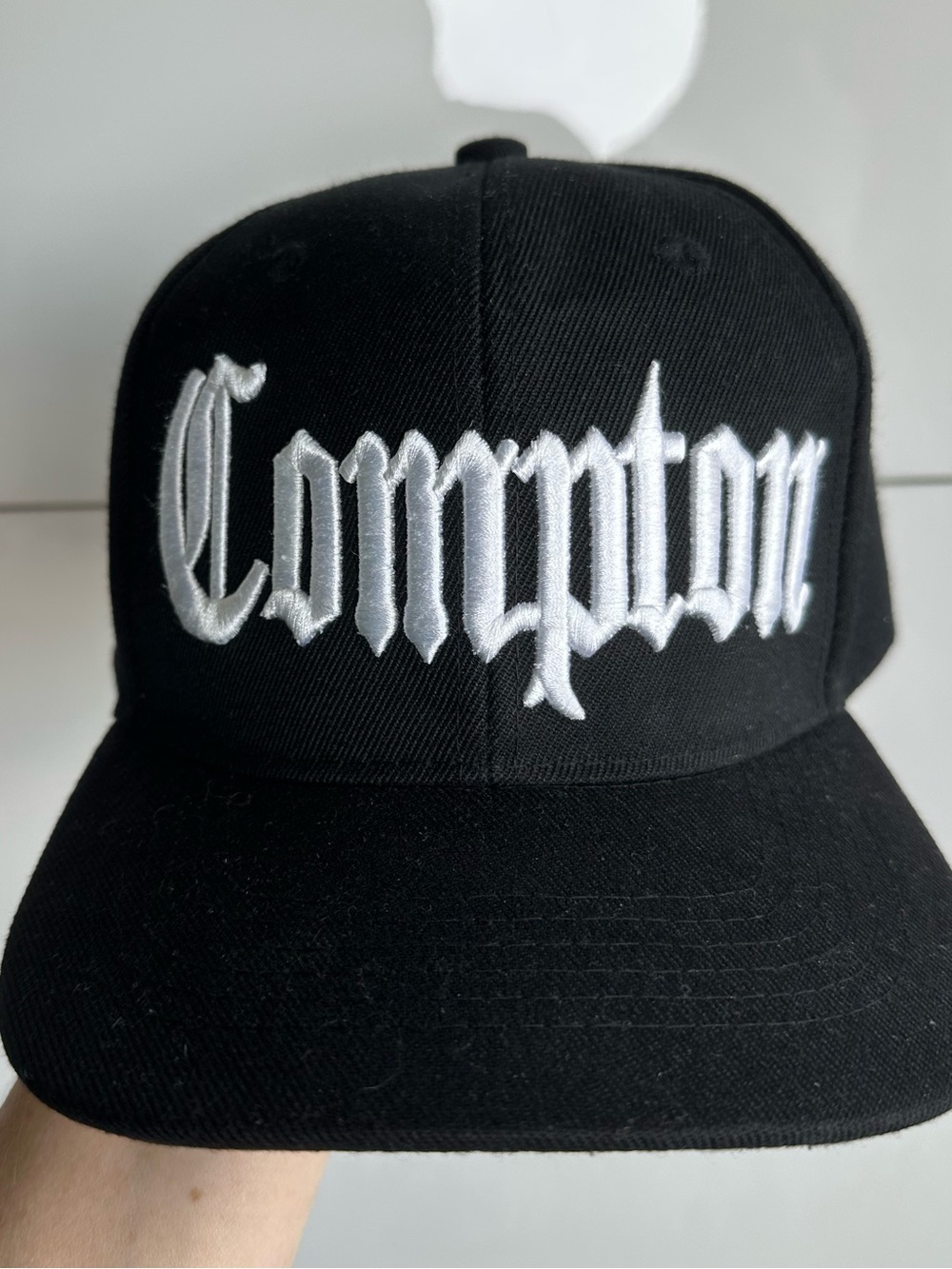Compton Baseball Cap Hat Black White Adjustable One Size Fits Most